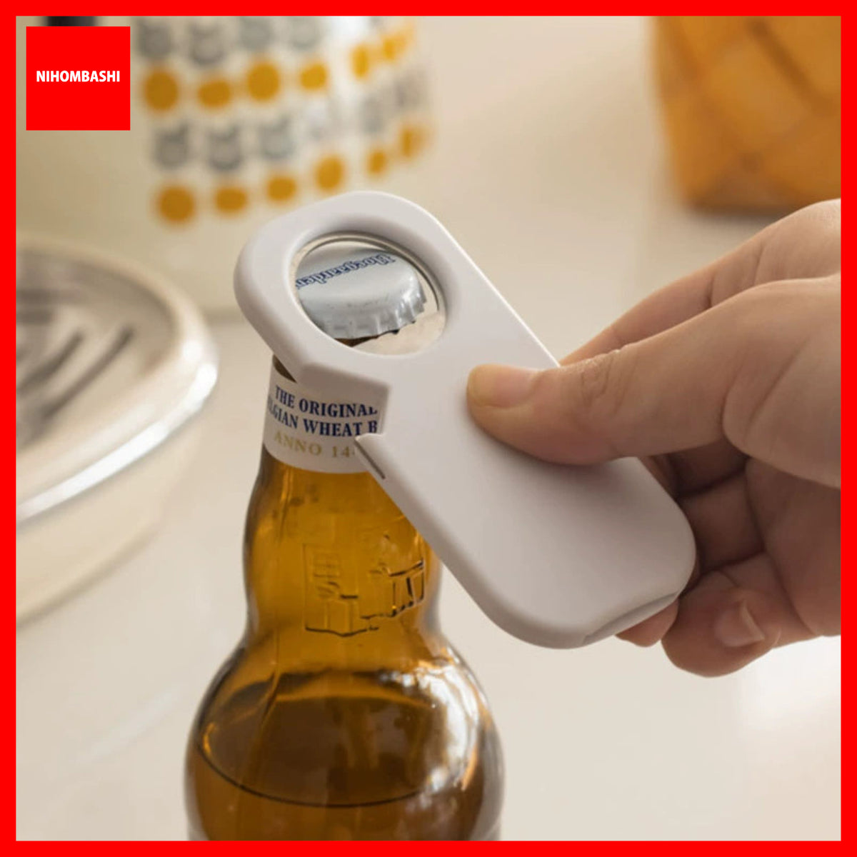 Magnetic Bottle Opener 3in1 for Beer Bottles Cans and Jars Fridge Magnet