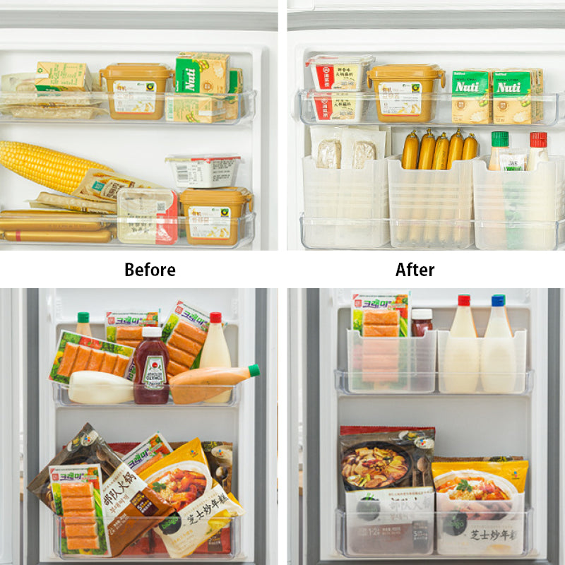 Fridge Organizer Storage Box for Door Shelf and Condiments