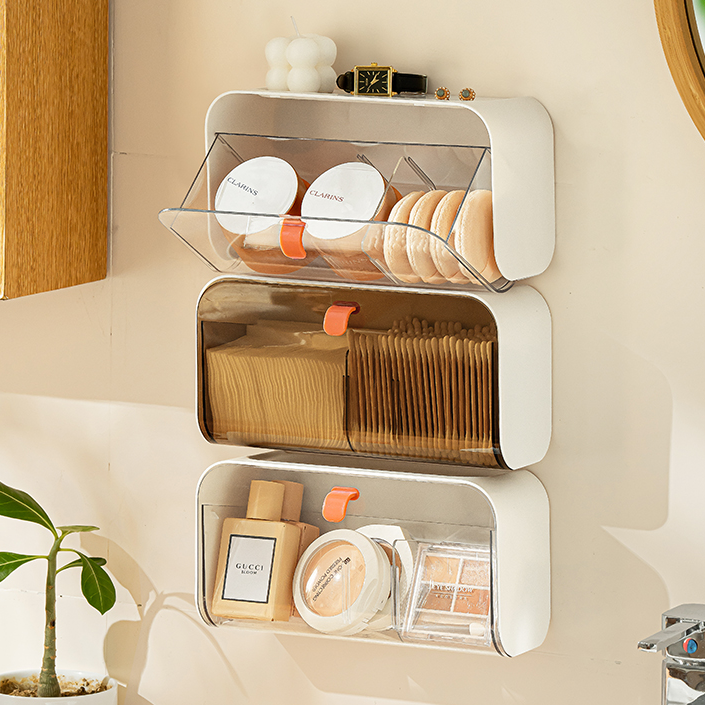 Sanitary Pad Organizer Wall Mounted Adhesive Bathroom Box for Makeup