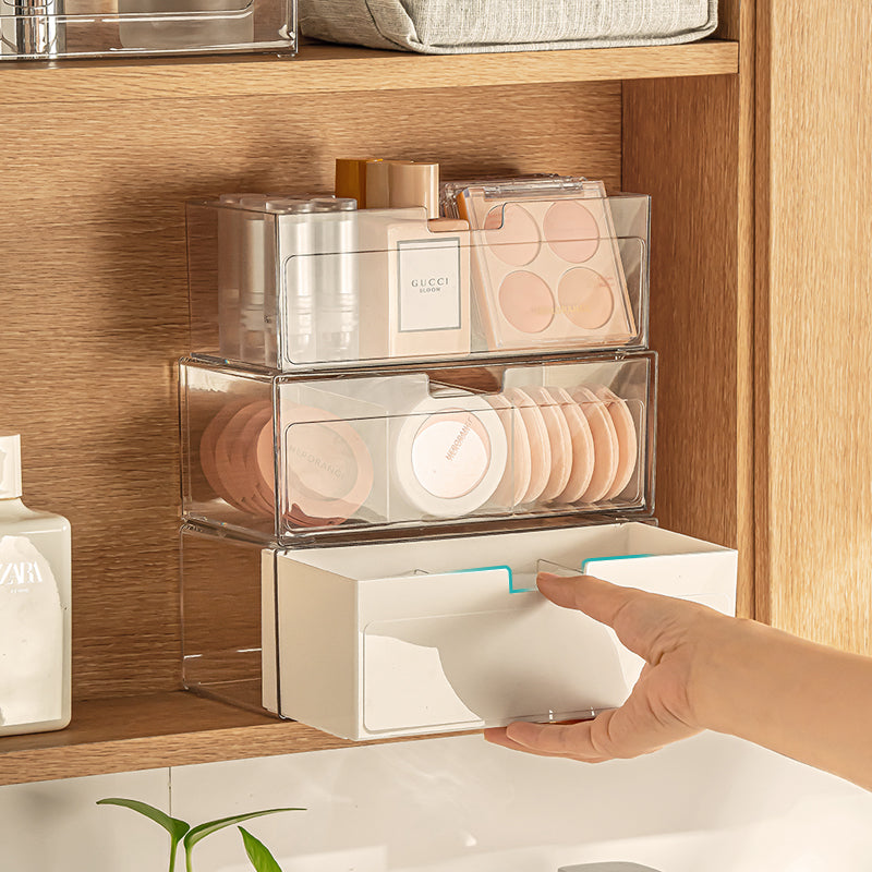 Desk Organizer Drawer Stackable Plastic Storage Box for Makeup