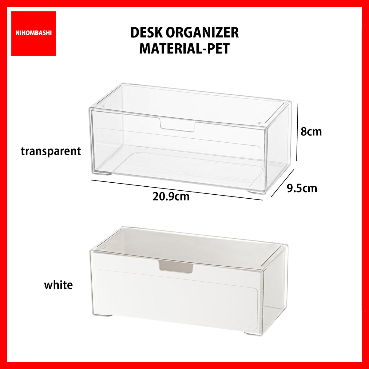 Desk Organizer Drawer Stackable Plastic Storage Box for Makeup