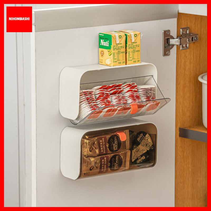 Sanitary Pad Organizer Wall Mounted Adhesive Bathroom Box for Makeup