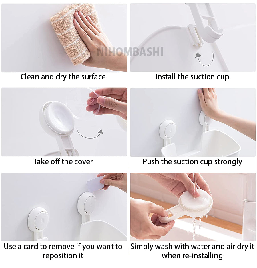 Suction Bathroom Shower Storage Rack