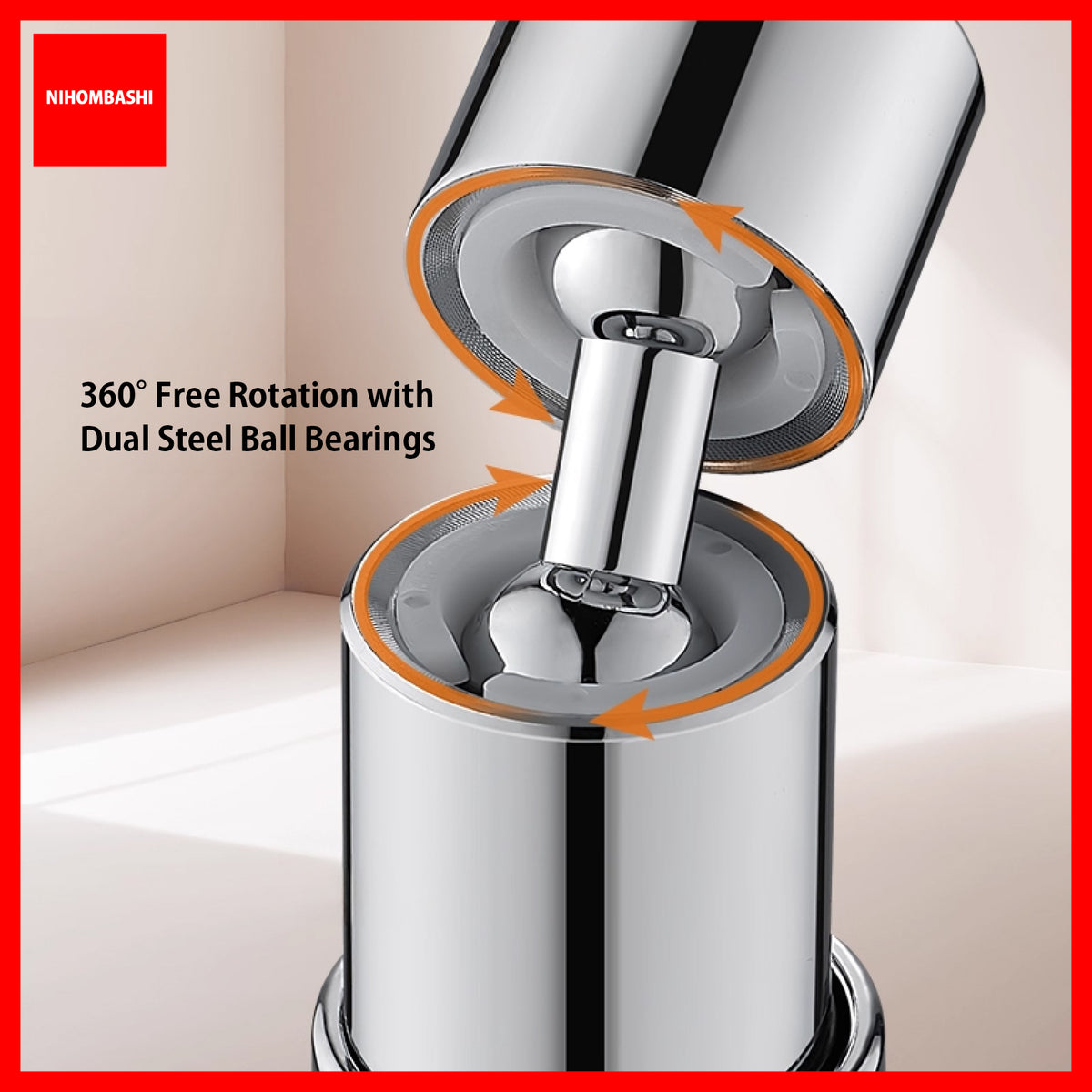Kitchen Faucet Sprayer 3-Mode Tap Head Extender 360 Rotating Brass Spout