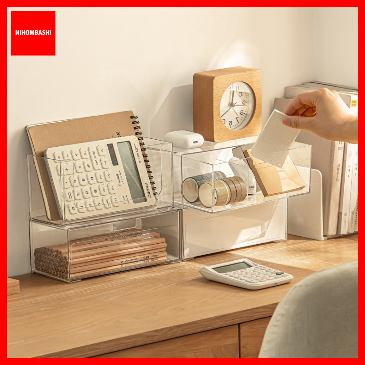 Desk Organizer Drawer Stackable Plastic Storage Box for Makeup