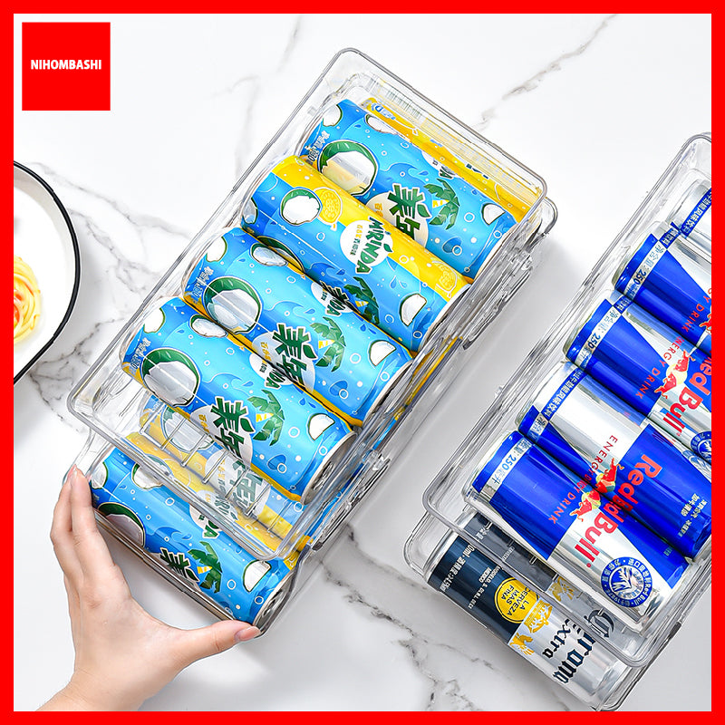 Fridge Can Auto Rolling Organizer