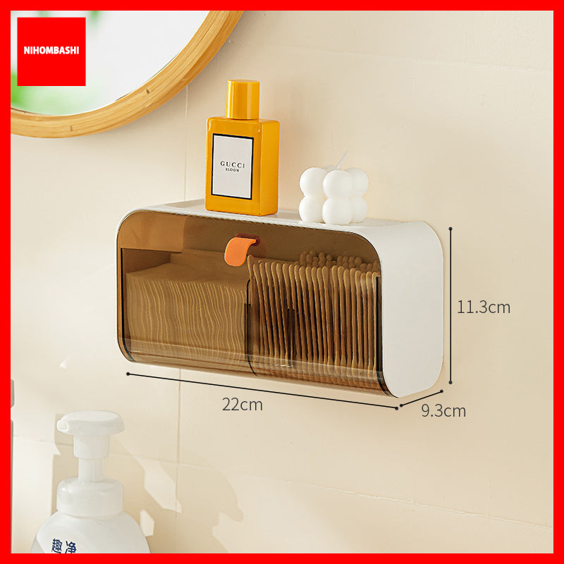 Sanitary Pad Organizer Wall Mounted Adhesive Bathroom Box for Makeup