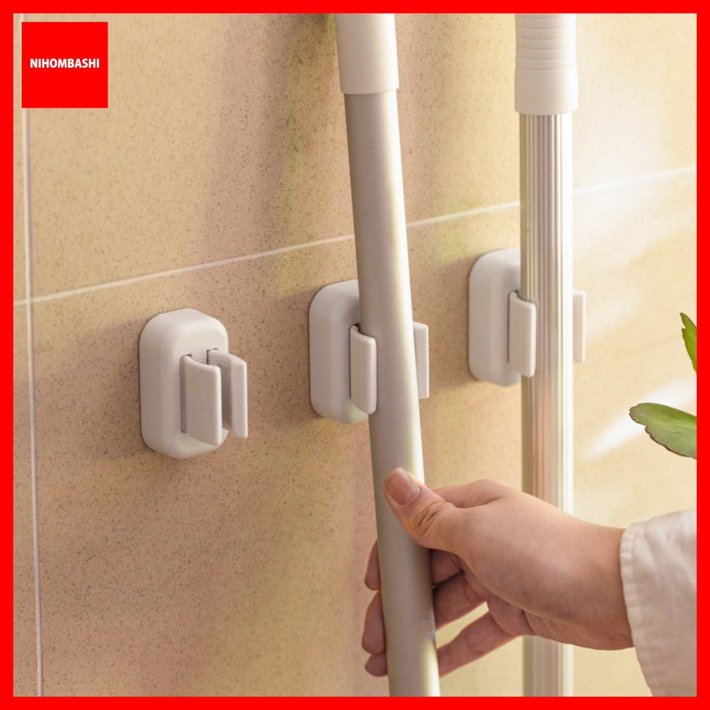 Adhesive Toothbrush Mop Holder