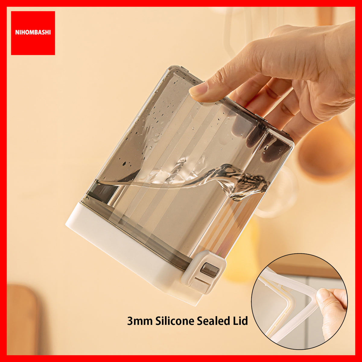 Airtight Food Storage Container with 5g Spoon, Stackable for Milk Powder