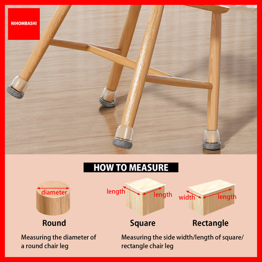 4pcs/8pcs Transparent Table Chair Leg Floor Protectors