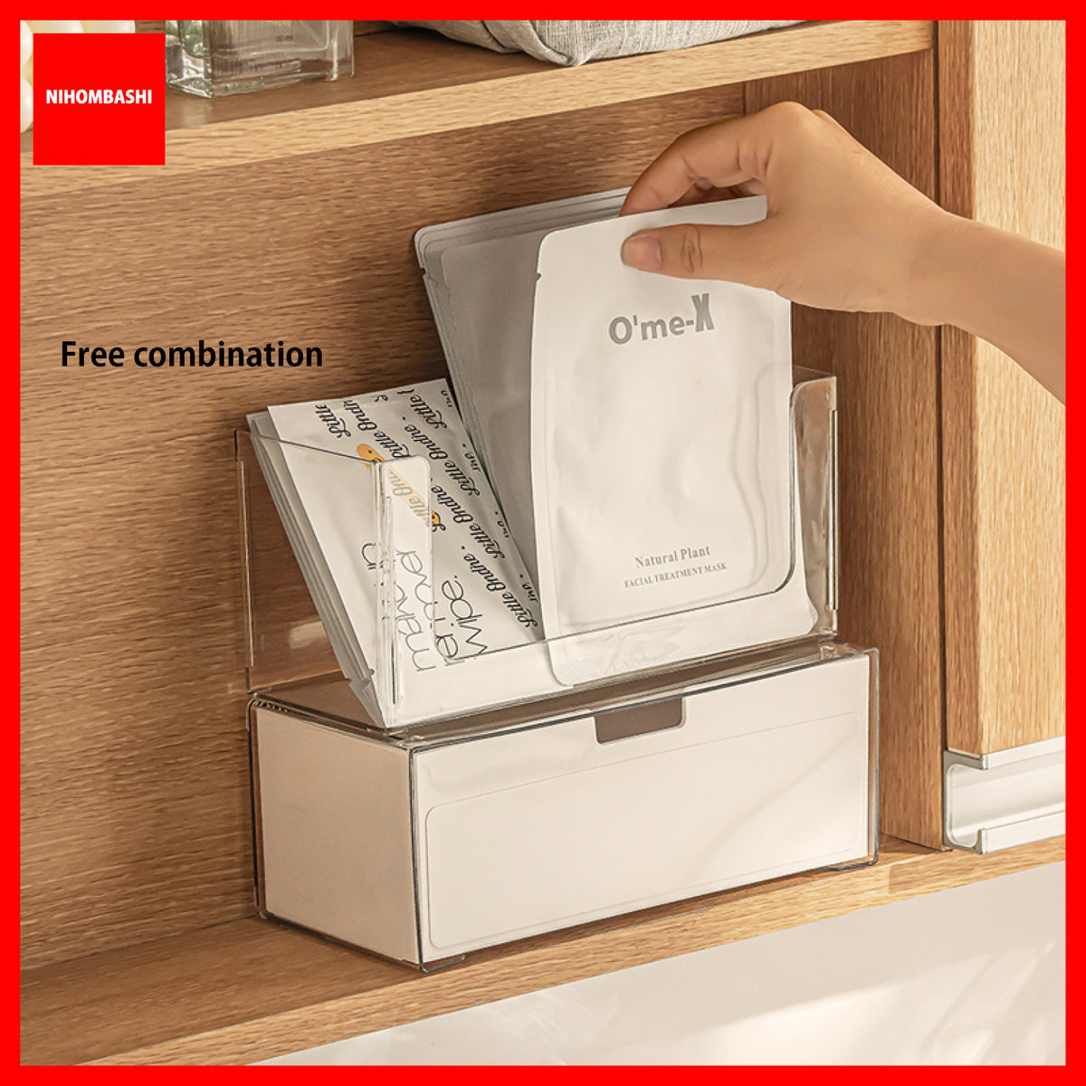 Desk Organizer Drawer Stackable Plastic Storage Box for Makeup