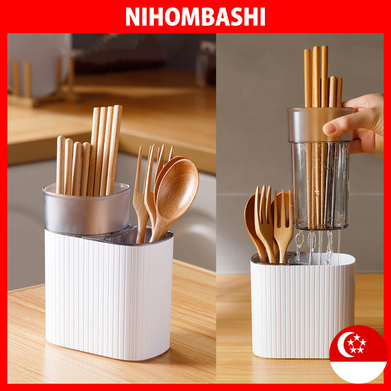 Cutlery Utensil Draining Holder