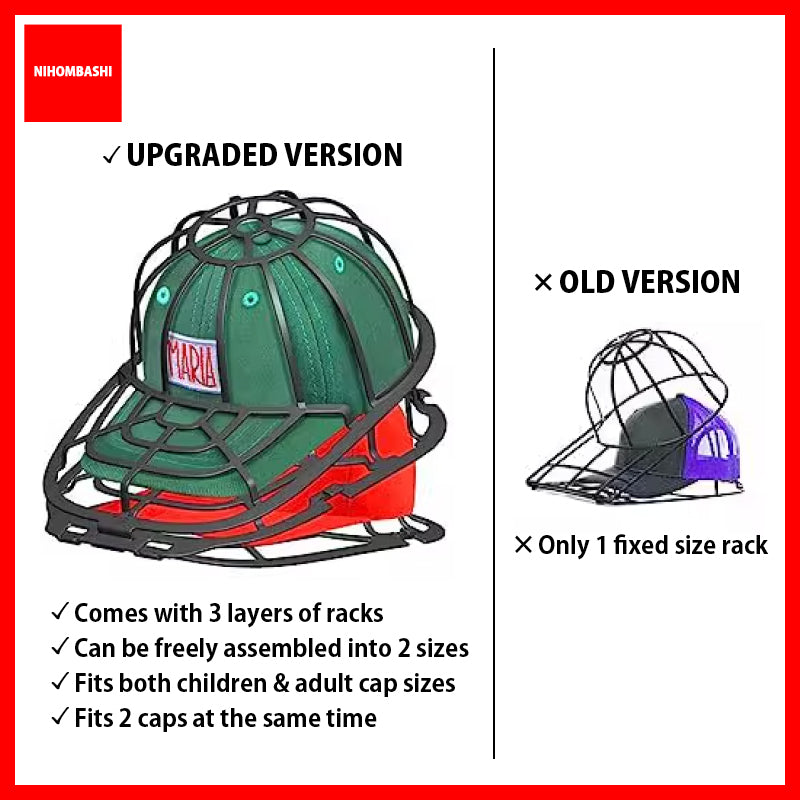 Cap Washer Hat Cage 3 Layer Washing Machine Dishwasher Fits Child Adult