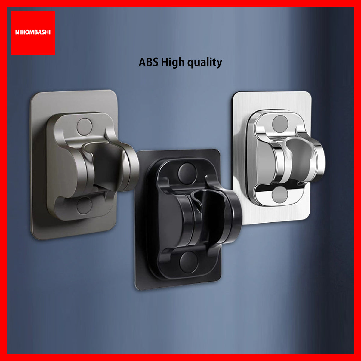 Shower Head Holder Punch Free Adjustable Self-Adhesive Wall Bracket