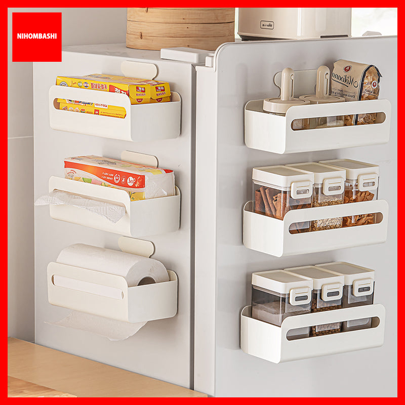 Magnetic Paper Towel Holder for Fridge No Drill Kitchen Tissue Organizer