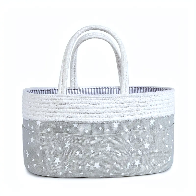 Round baby diaper caddy organiser