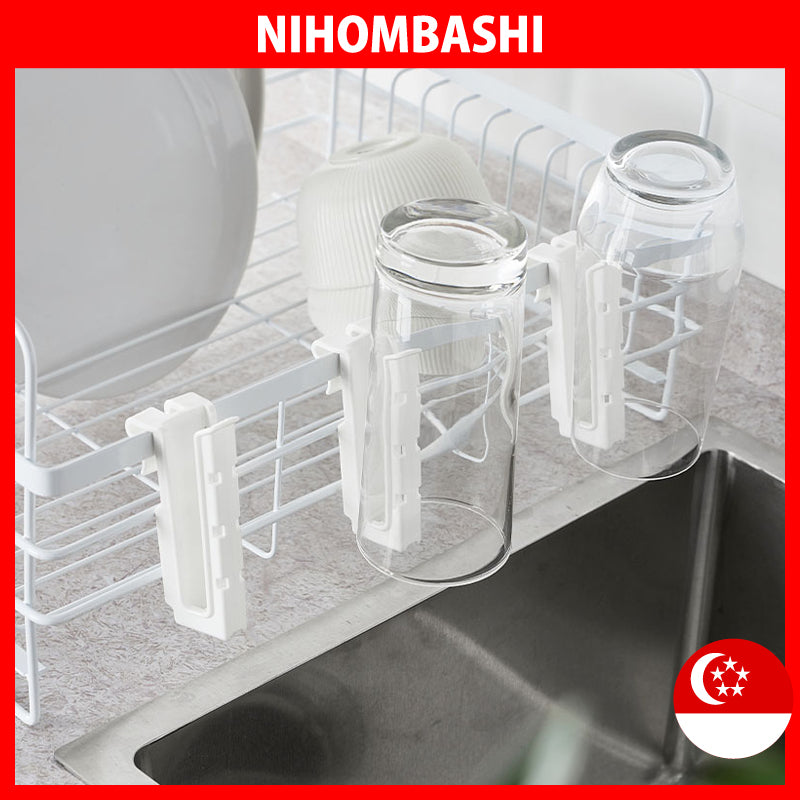 Cup Holder Clip for Dish Rack Glass Bottle Drying Hanger 2pcs
