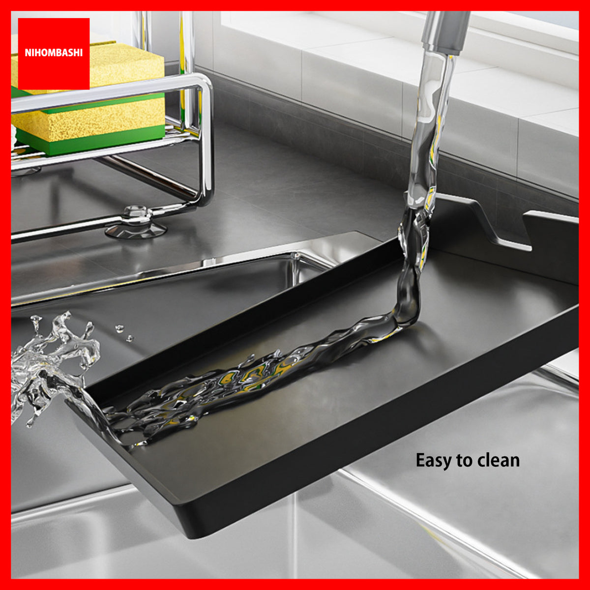 304 Stainless Steel Knife Rack with Cutting Board & Pot Lid Holder