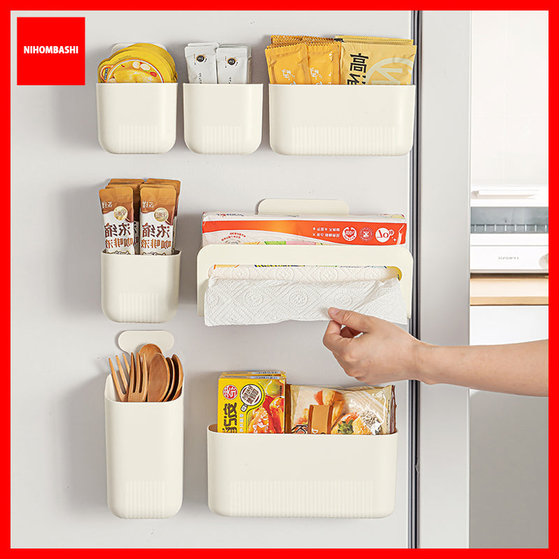 Magnetic Paper Towel Holder for Fridge No Drill Kitchen Tissue Organizer