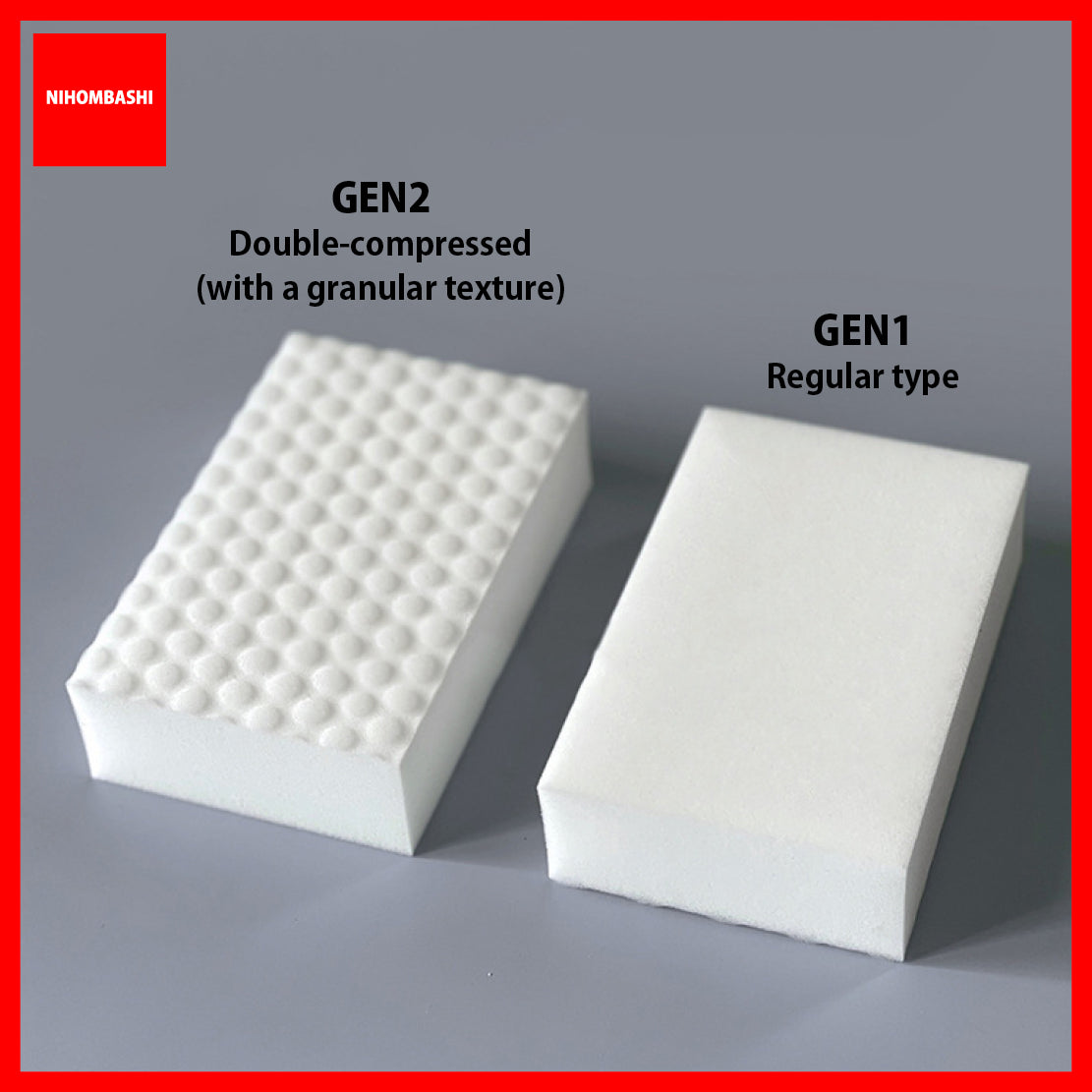 Magic Sponge Eraser, White Melamine Nano Sponge Double Compressed
