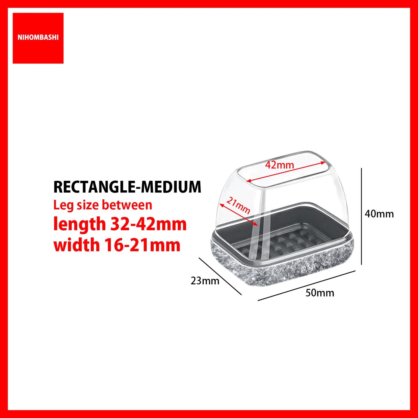 4pcs/8pcs Transparent Table Chair Leg Floor Protectors