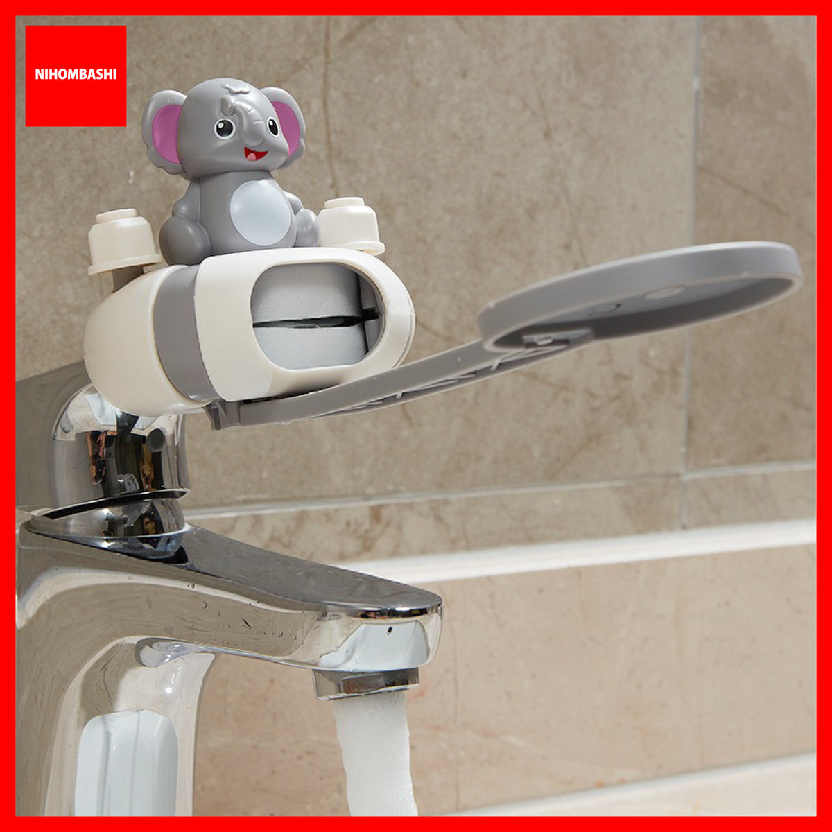 Kids Sink Tap Faucet Extender, Duck and Elephant Spout or Handle