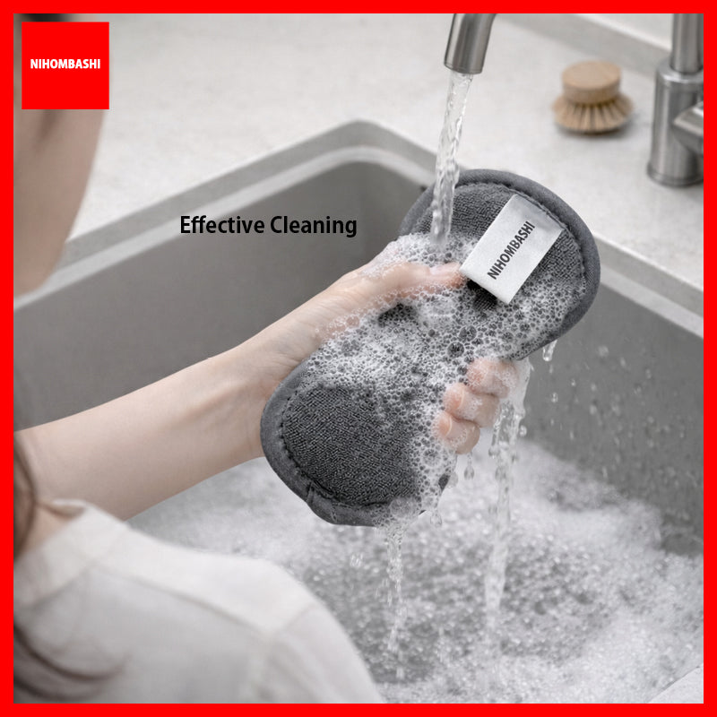 Magic Scrub Dish Sponge, Non-Scratch Double-Sided Kitchen Sponge 5pcs