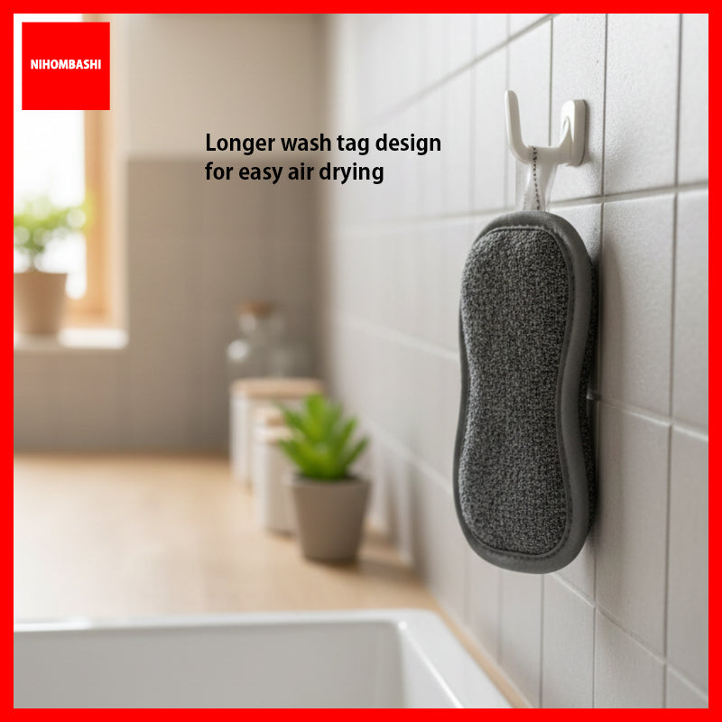 Magic Scrub Dish Sponge, Non-Scratch Double-Sided Kitchen Sponge 5pcs