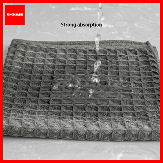 (4pcs) Kitchen Towel Anti-Grease Waffle Fiber Cleaning Cloths