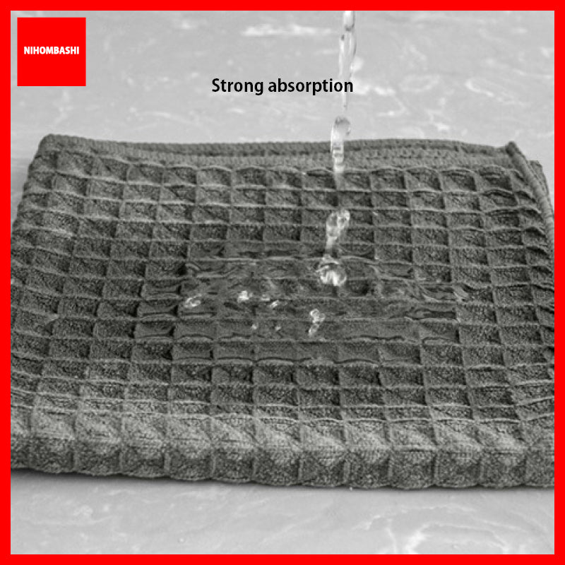 Kitchen Towel Microfiber Waffle Dish Cloth 4pcs Absorbent Lint-Free