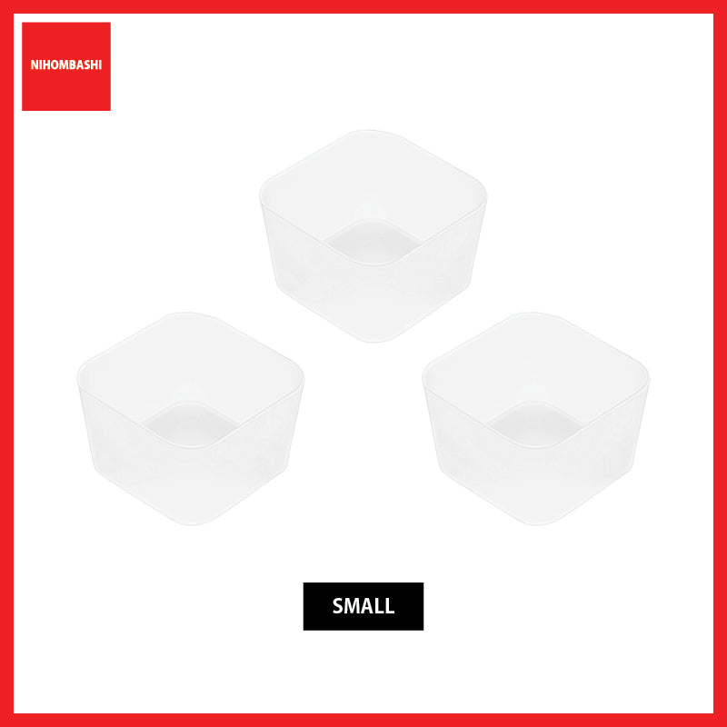 Drawer Organizer Tray, Semi Clear Plastic Divider Box for Makeup and Stationery