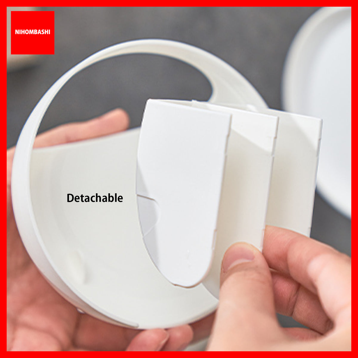 Toothbrush Holder Wall Mounted No Punch Adhesive with Drainage