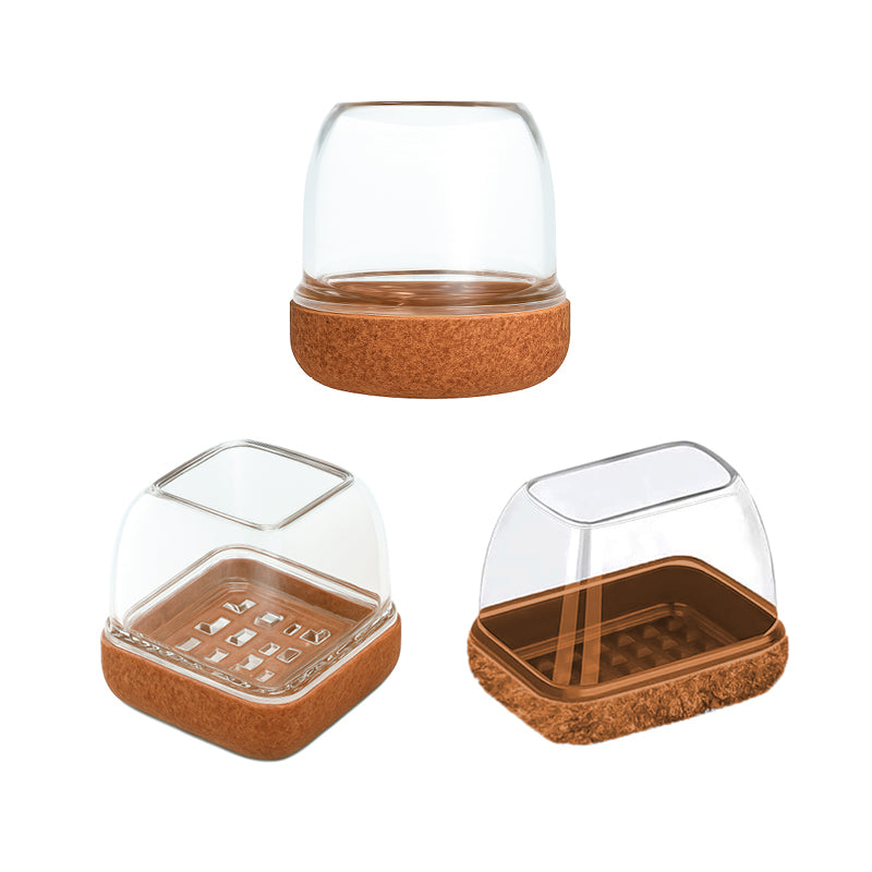 Clear TPE chair and table leg floor protectors, packs of 4, 8 or 16