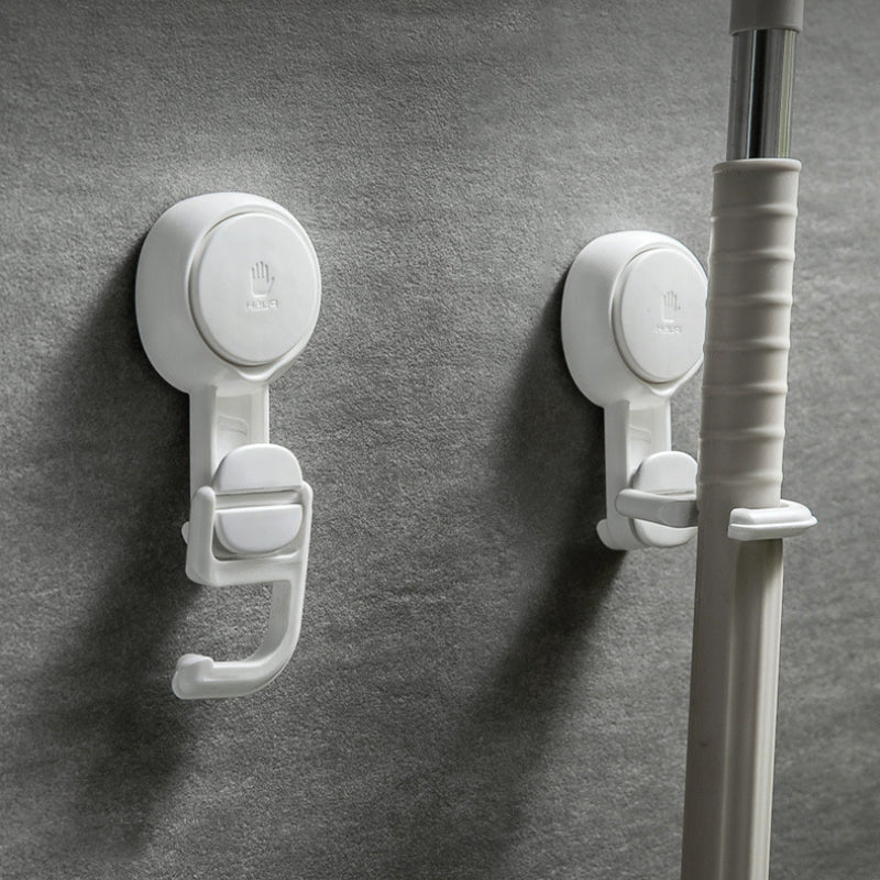 Vacuum Suction Cup Mop Holder Hook, Removable No Drill Broom Hanger
