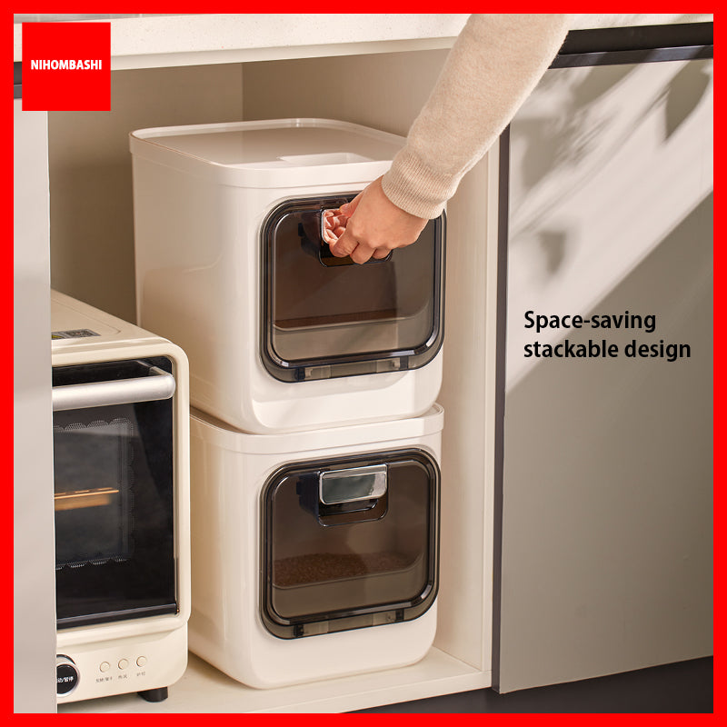 10kg Rice Dispenser Storage Container, Airtight & Insect-Proof