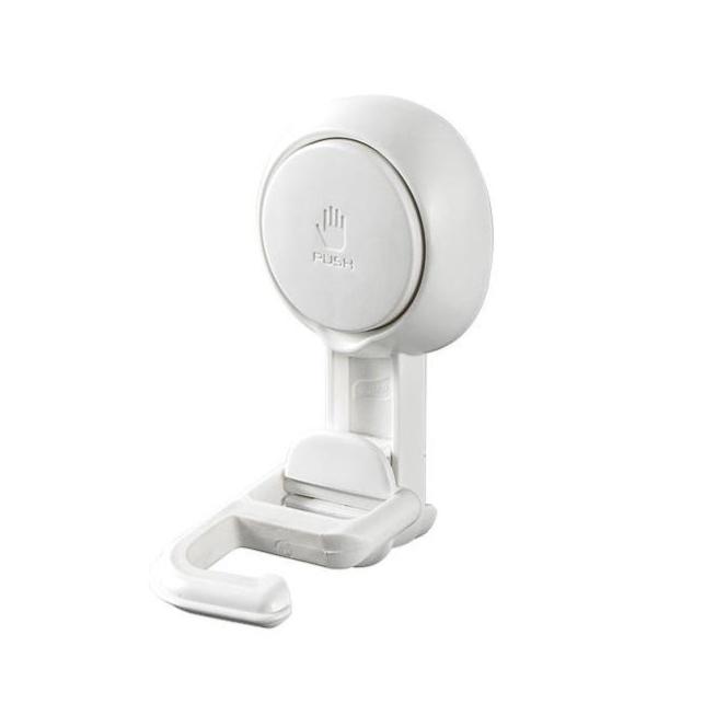 Suction cup mop and broom holder hook