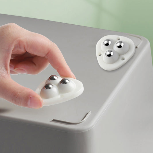 (8pcs) Self-adhesive Swivel Casters Universal Wheels Stainless Steel