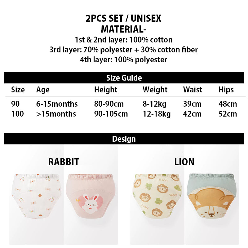 (2pcs) Baby Toddler Training Pants