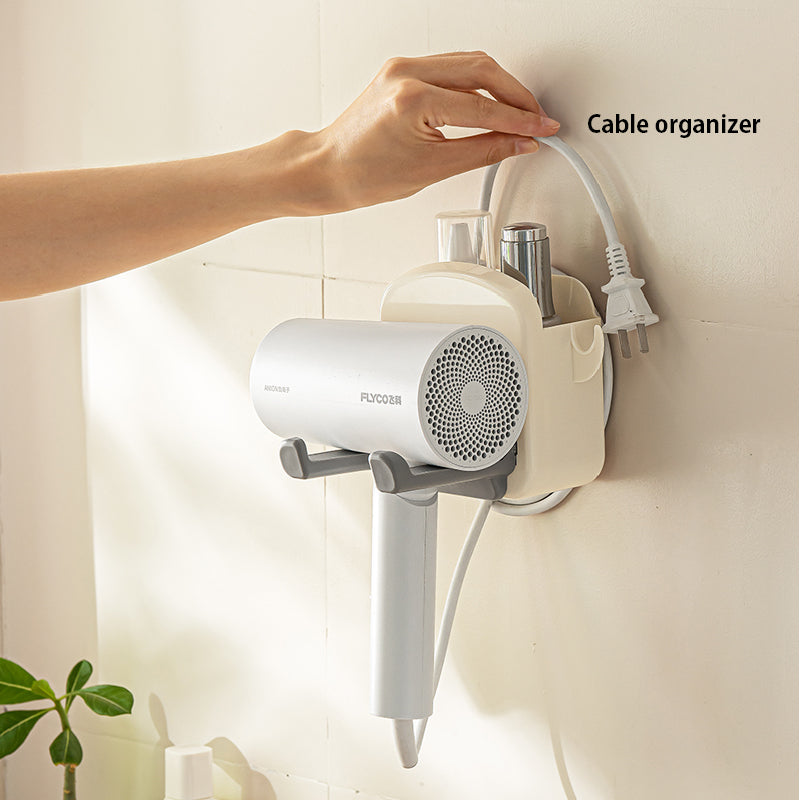 Punch Free Hair Dryer Storage Rack Holder