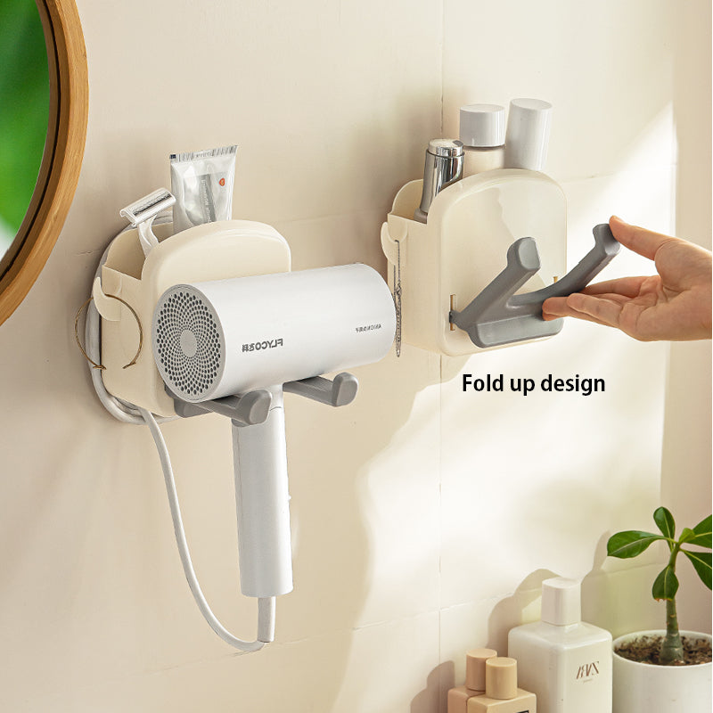 Punch Free Hair Dryer Storage Rack Holder