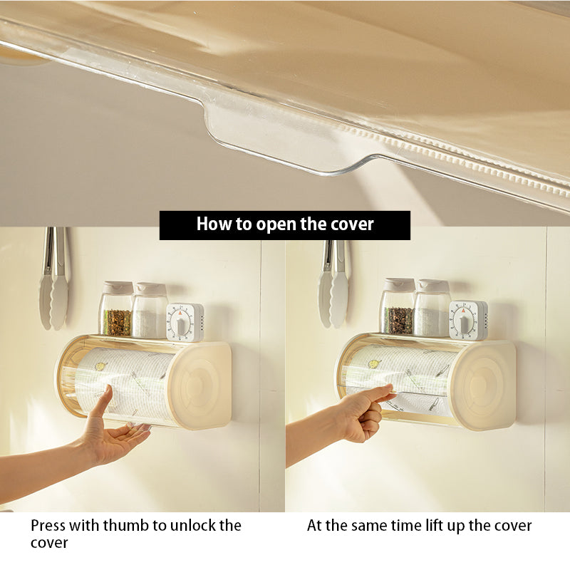 Towel Tissue Paper Roll Holder With Cover