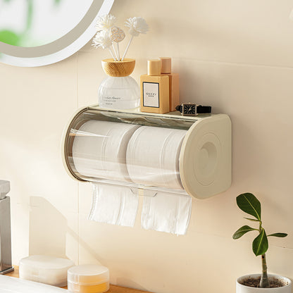 Towel Tissue Paper Roll Holder With Cover