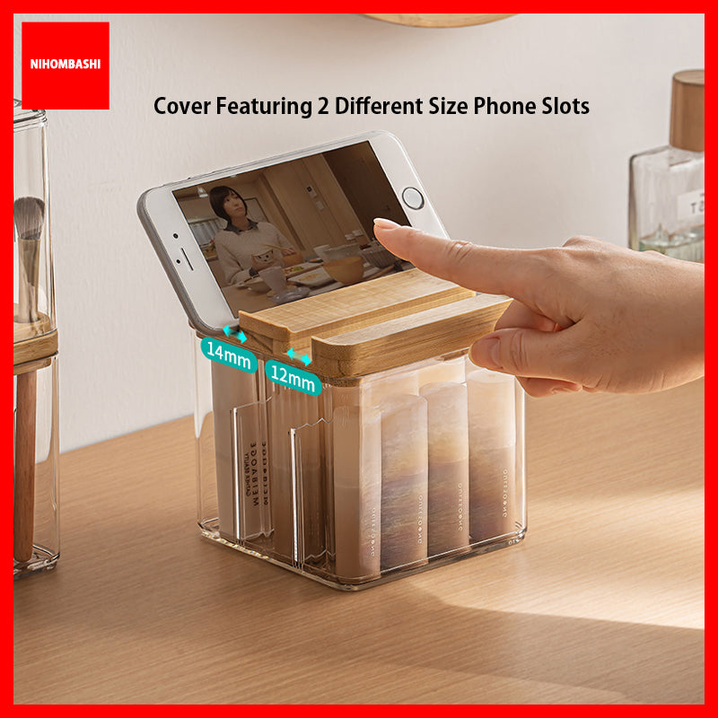 Bamboo Natural Wood Desktop Storage Box