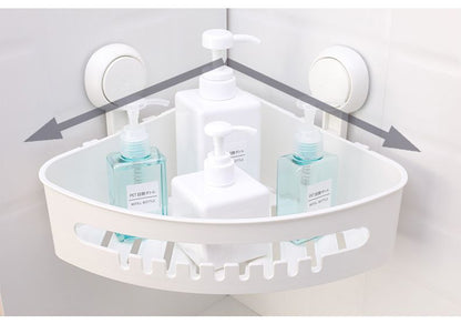 Bathroom Suction Shower Rack Corner Storage Organizer