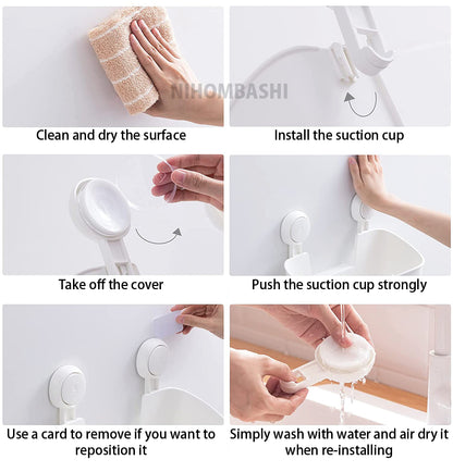 Suction Bathroom Shower Storage Rack