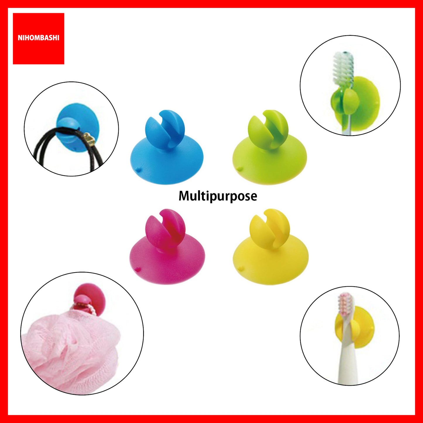 Multipurpose Clips Toothbrush Holder