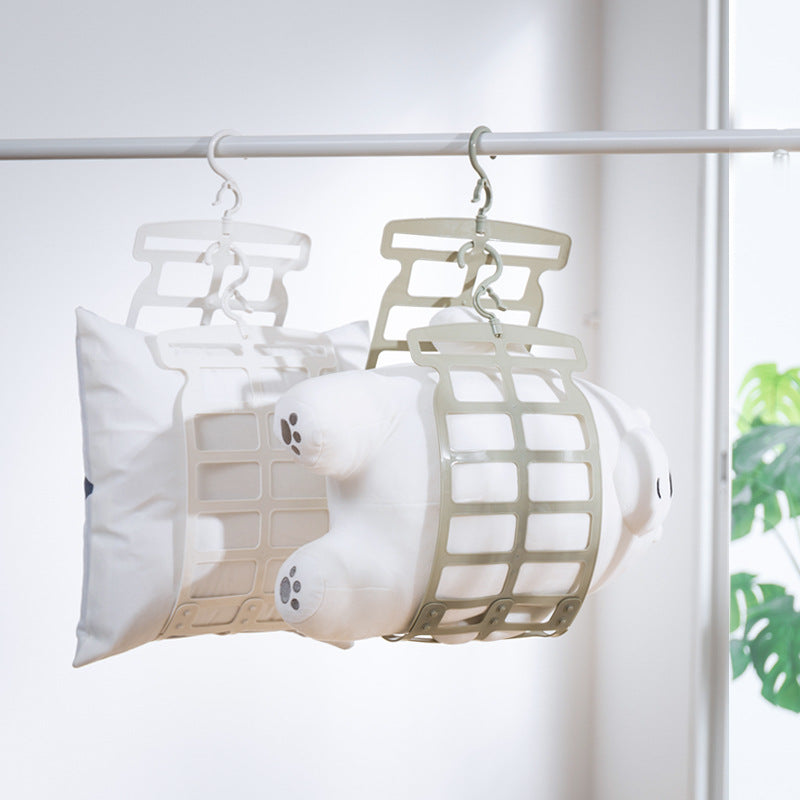 Portable Folding Pillow Hanger Drying Pillow Rack Balcony Drying Rack Doll Shelf Hanger