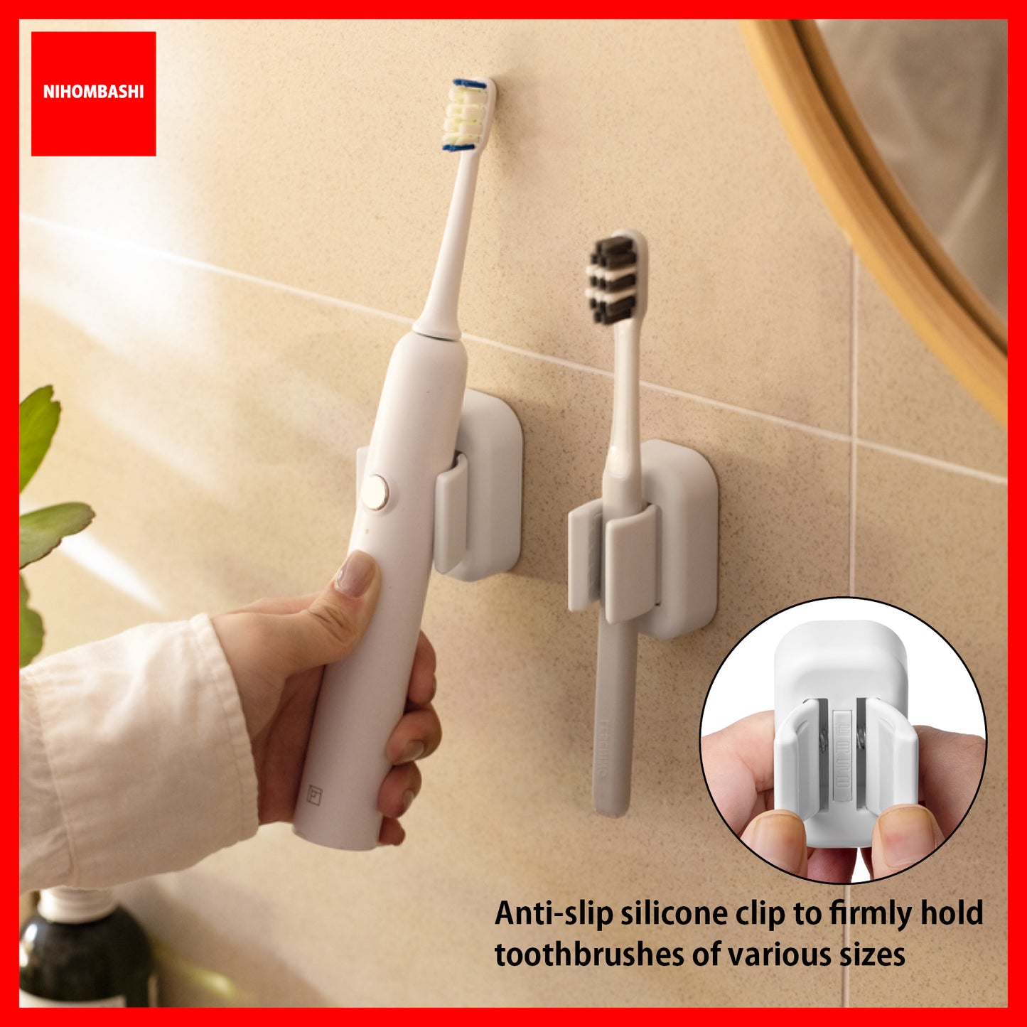 Magnetic Toothpaste Roller Squeezer / Toothbrush Holder Clip