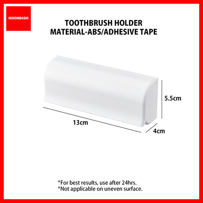6-Slot Dustproof Toothbrush Holder with Adhesive Tape