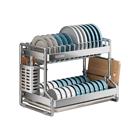 2-tier 304 Stainless Steel Dishrack